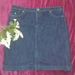 Gloria vanderbilt jean skirt